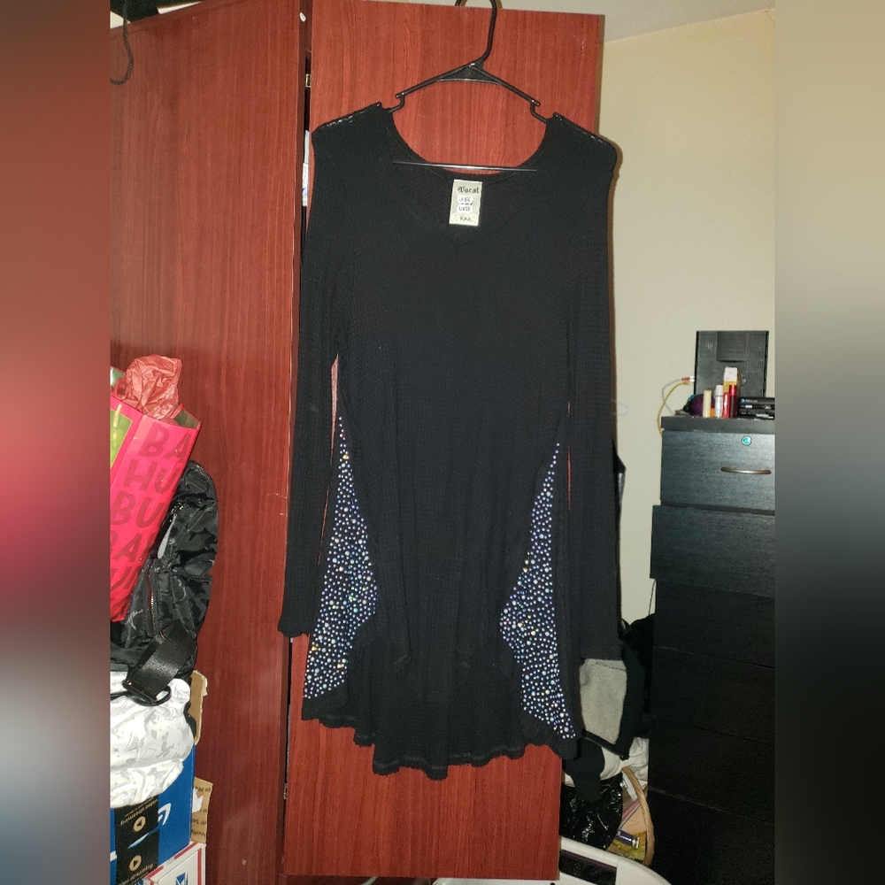 Women's Sequin Angel Wing Sweater